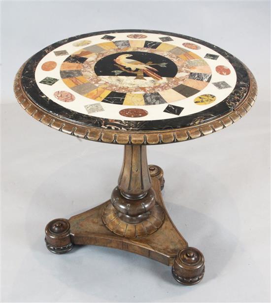 A George IV rosewood circular occasional table, W.2ft 5in. H.2ft 5in.